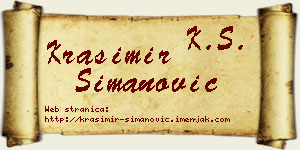 Krasimir Simanović vizit kartica